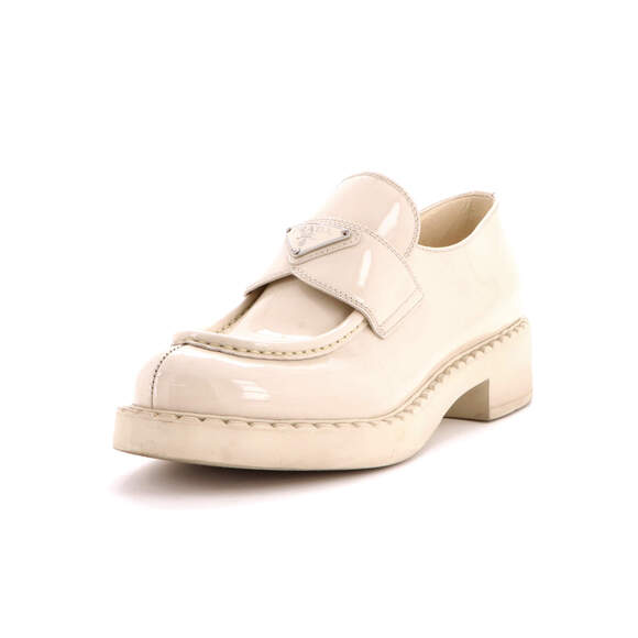 Prada Shoes - Prada Women's Triangle Logo Platform Loafers Patent